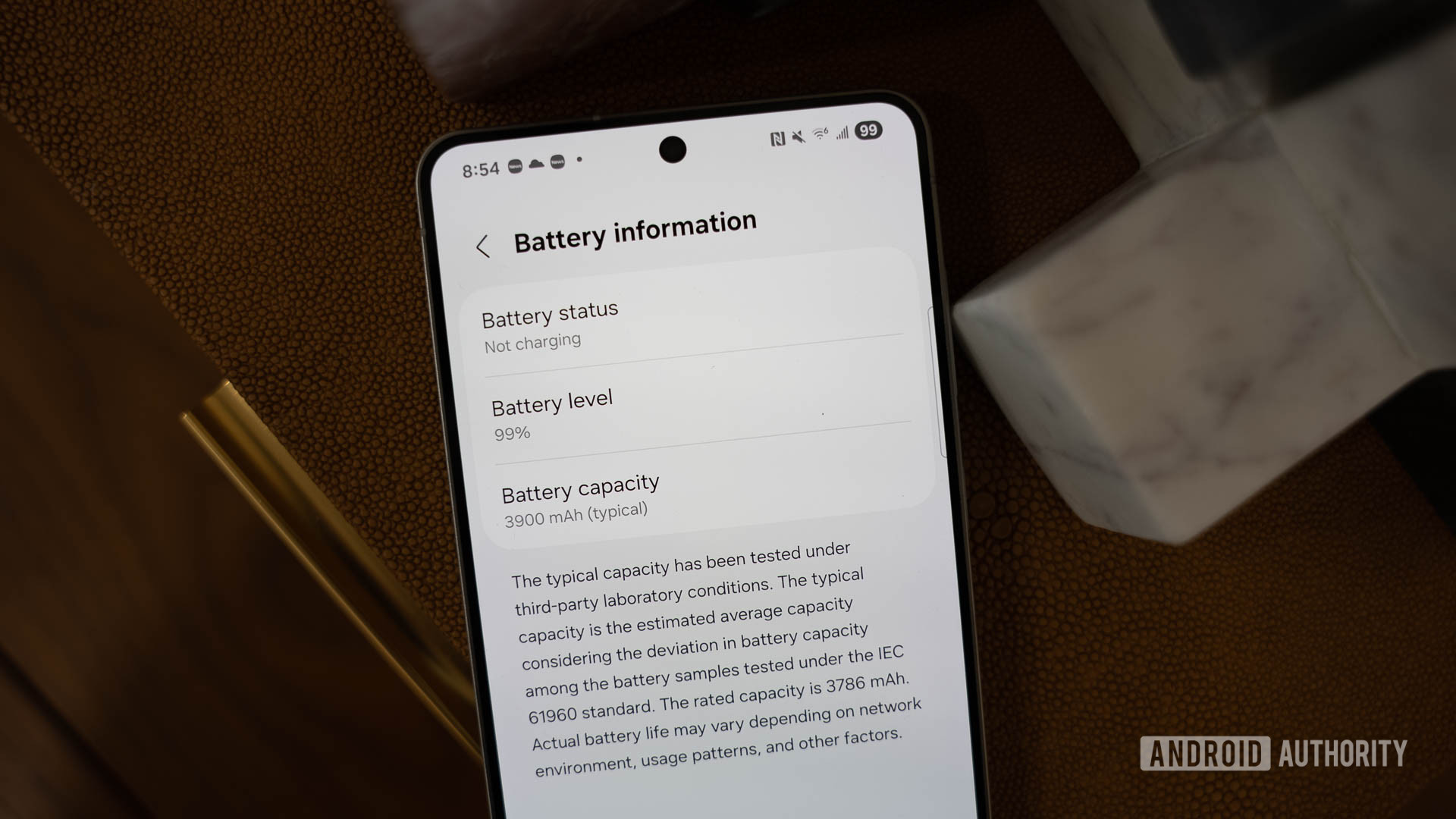 Samsung Galaxy S25 Edge Battery Information Page One UI 7