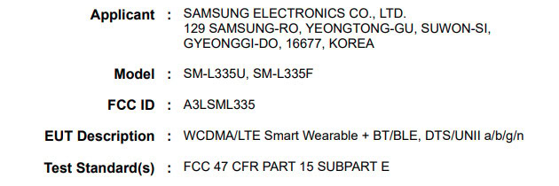 Samsung Galaxy Watch 8 FCC model numbers and LTE