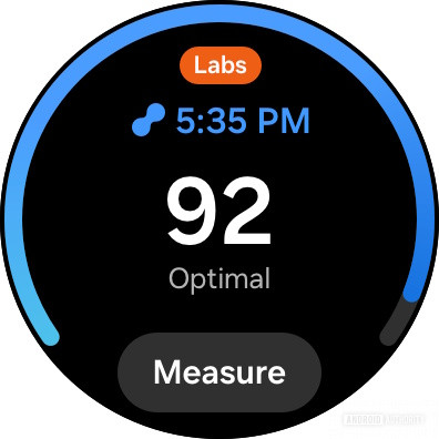 Samsung Health Antioxidant index measurement screen