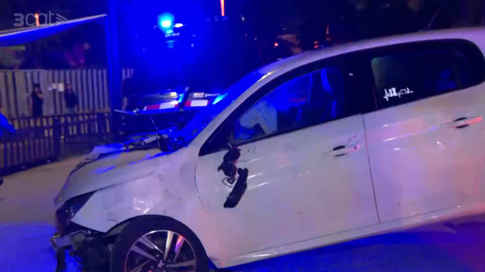 The car was unsurprisingly damaged after the shocking incident