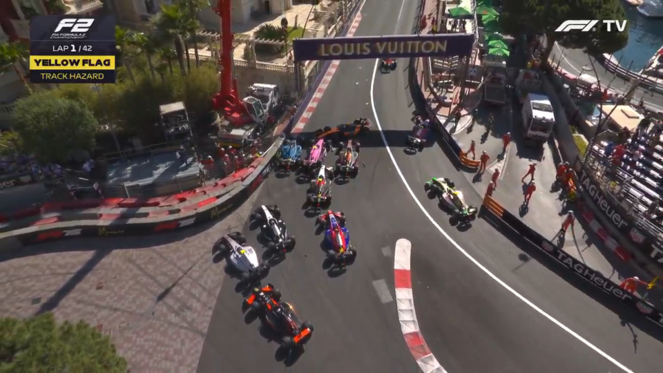 11 cars were involved and only four of those continued