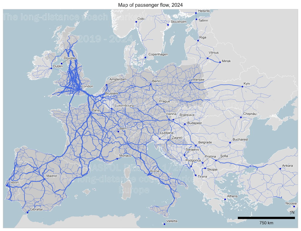 Coach travel across Europe in 2024