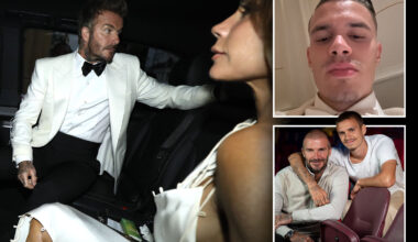 Romeo Beckham delivers touching speech at dad David's 50th birthday - after older brother Brooklyn's devastating snub