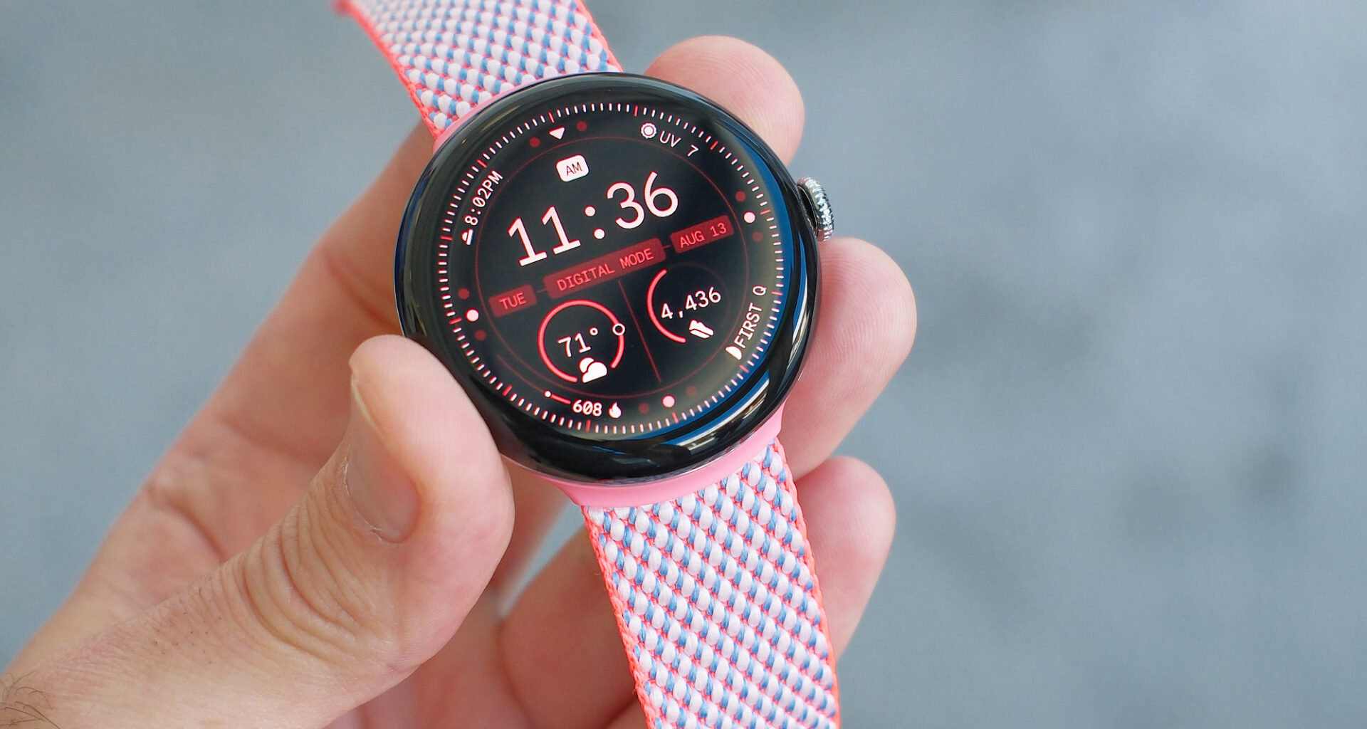 Google Pixel Watch 3 XL in hand
