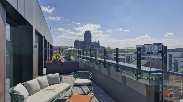 The Halyard's Skyline Suite with a private terrace