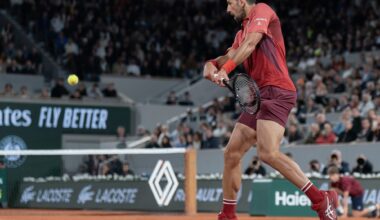 Novak Djokovic in action ahead of the Paris Olympics.