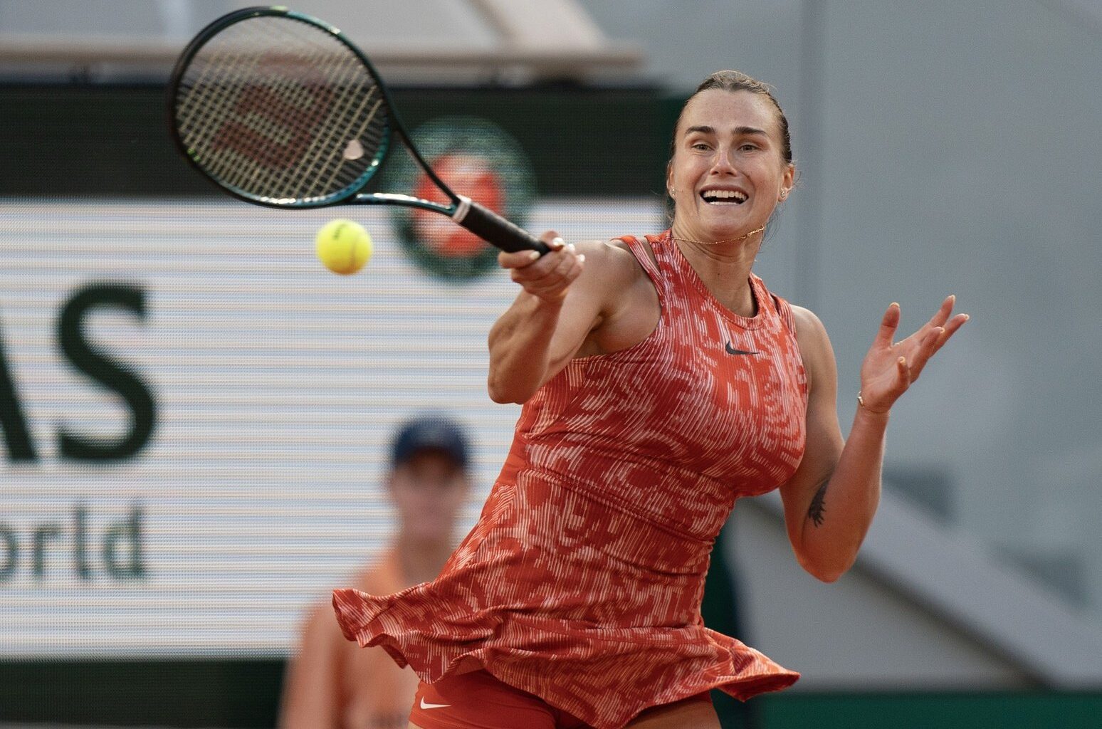 Aryna Sabalenka in action ahead of WTA Madrid.