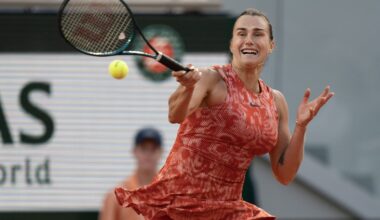 Aryna Sabalenka in action ahead of WTA Madrid.