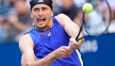 Alexander Zverev in action ahead of ATP Madrid.