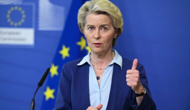 European Commission President Ursula von der Leyen speaks during a media conference after a meeting of the College of Commissioners at EU headquarters in Brussels. Brussels, Belgium. 23.06.2023.
