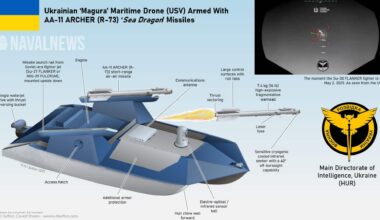 Ukrainian surface drone with Sea Dragon R-73 missiles