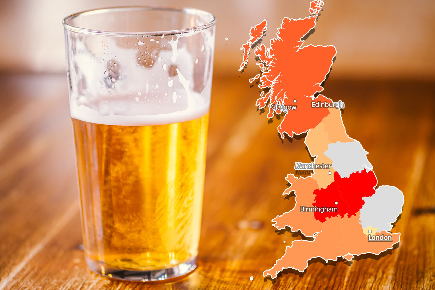 The average price of a pint rises AGAIN across UK – how much is booze in YOUR area?