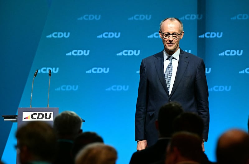 Friedrich Merz faces huge expectations among Germany’s neighbours after the drift of the outgoing Olaf Scholz era. Photograph: Tobias Schwarz/AFP/Getty    