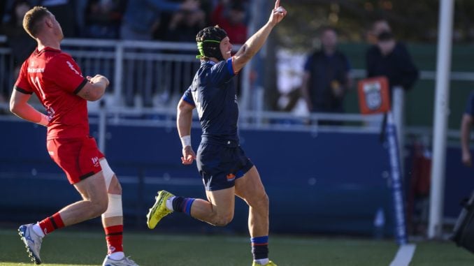 Darcy Graham scored a hat-trick for Edinburgh against Ulster at Hive Stadium. Image: © Craig Watson - www.craigwatson.co.uk