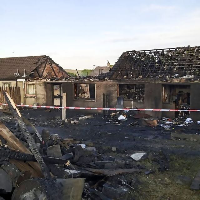 The fire ripped through a number of terraced homes in Drumaness last week