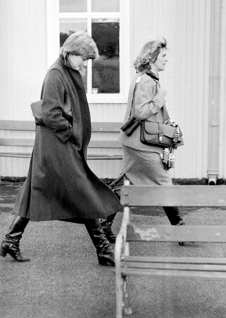 Camilla Parker-Bowles and Diana Spencer at Ludlow Racecourse 