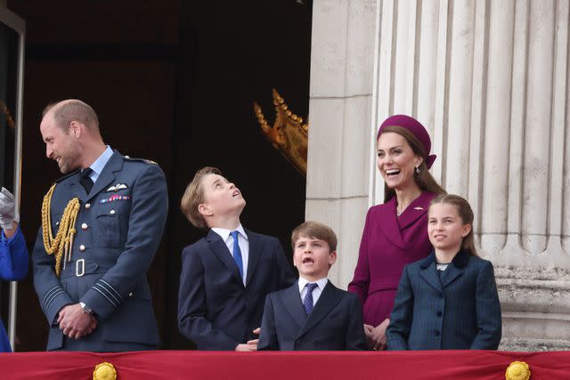 Getty Prince William, Prince George, Prince Louis, Kate Middleton, and Princess Charlotte on May 5, 2025