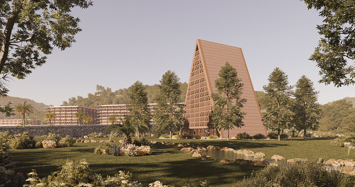 adjaye proposes rammed earth children's cancer centre for ghana