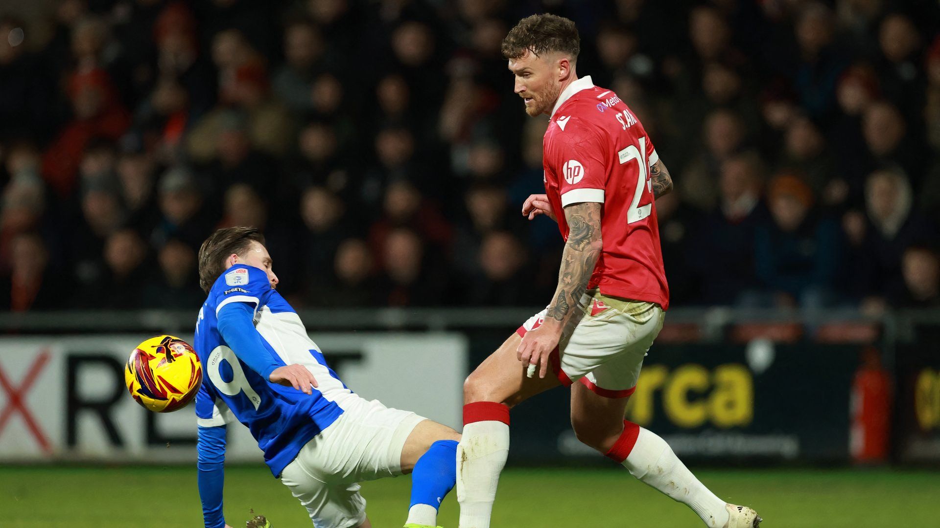 Alfie May playing for Birmingham City vs Wrexham