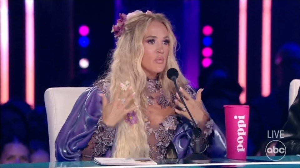 Carrie Underwood on American Idol.