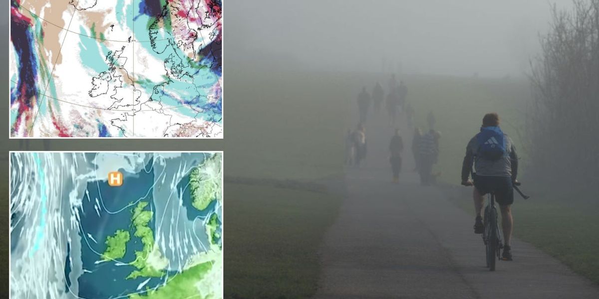 'Omega block' threatens cold Arctic winds with fog poised to 'smother' Britain