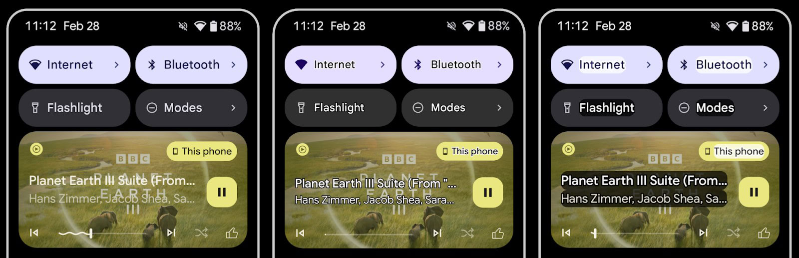 android 16 beta 3 text contrast