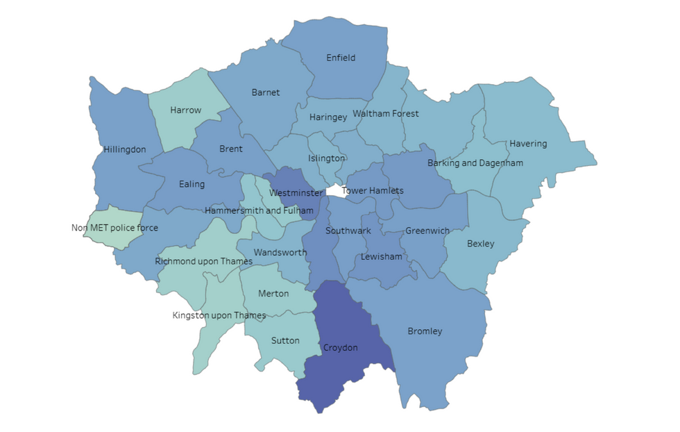 Arson and criminal damage map