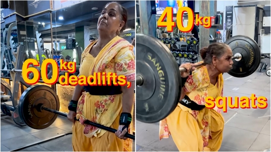 Roshni Devi, a 70-year-old with knee arthritis, inspires others by lifting weights daily. (Instagram/@storiesbyaradhana)