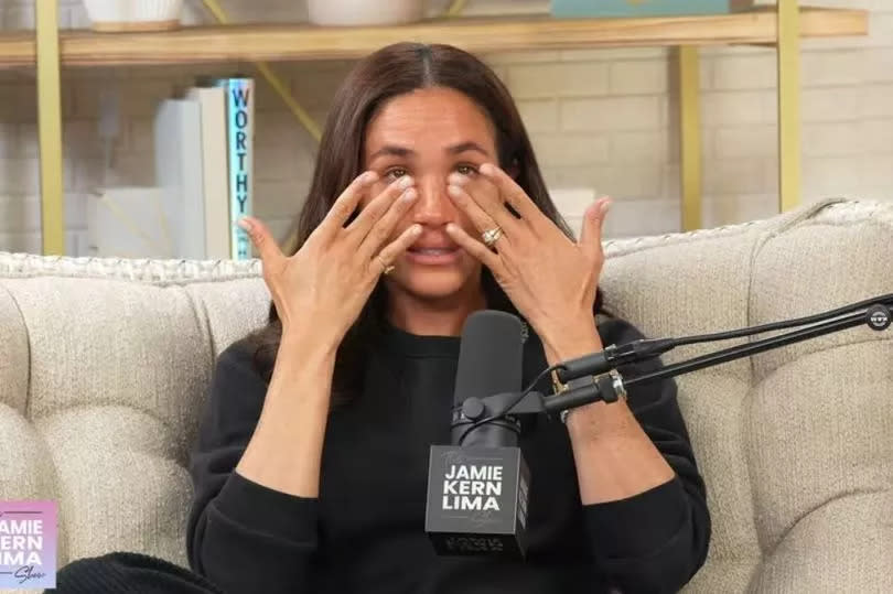 meghan in tears