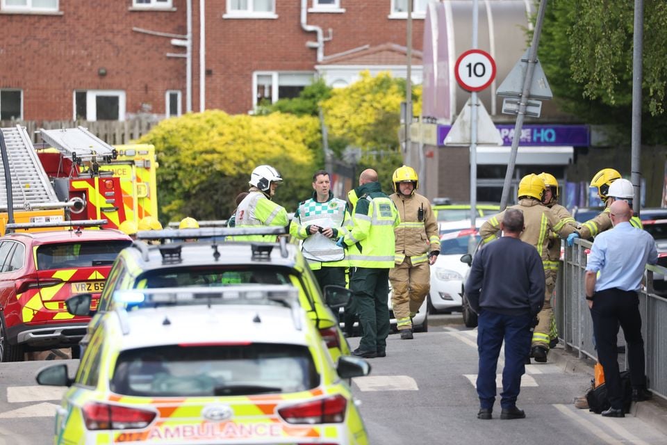 Emergency Services at the scene of an ongoing incident at Dundonald Ice Bowl, Thursday, May 22, 2025.  (Photo by Peter Morrison)