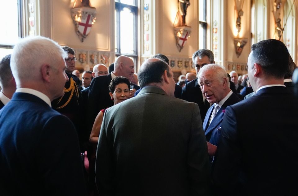 King Charles III during a reception for recipients of The King's Award for Enterprise, at Windsor Castle, Berkshire. Picture date: Tuesday July 9, 2024.