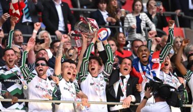 LONDON, ENGLAND - MAY 24: Dan Neil of Sunderland lifts The Sky Bet Championship Play-Off trophy after his team's victory and subsequent promotion to the Premier League.