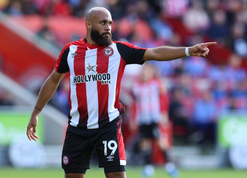BRENTFORD, ENGLAND - SEPTEMBER 28: Bryan Mbeumo of Brentford during the Premier League match between Brentford FC and West Ham United FC at Brentfo...