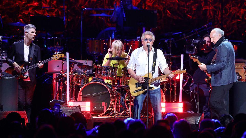 Jon Button, Zak Starkey, Roger Daltrey and Pete Townshend of The Who are pictured performing onstage in 2022. - Rick Kern/Getty Images