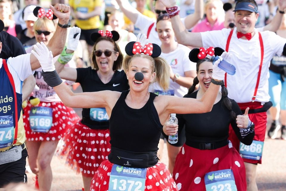Marathon runners pictured at the Belfast event gets underway at Stormont (Pic: Kelvin Boyes / PressEye)