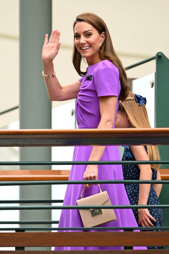 Catherine, Princess of Wales, and Princess Charlotte at Wimbledon.