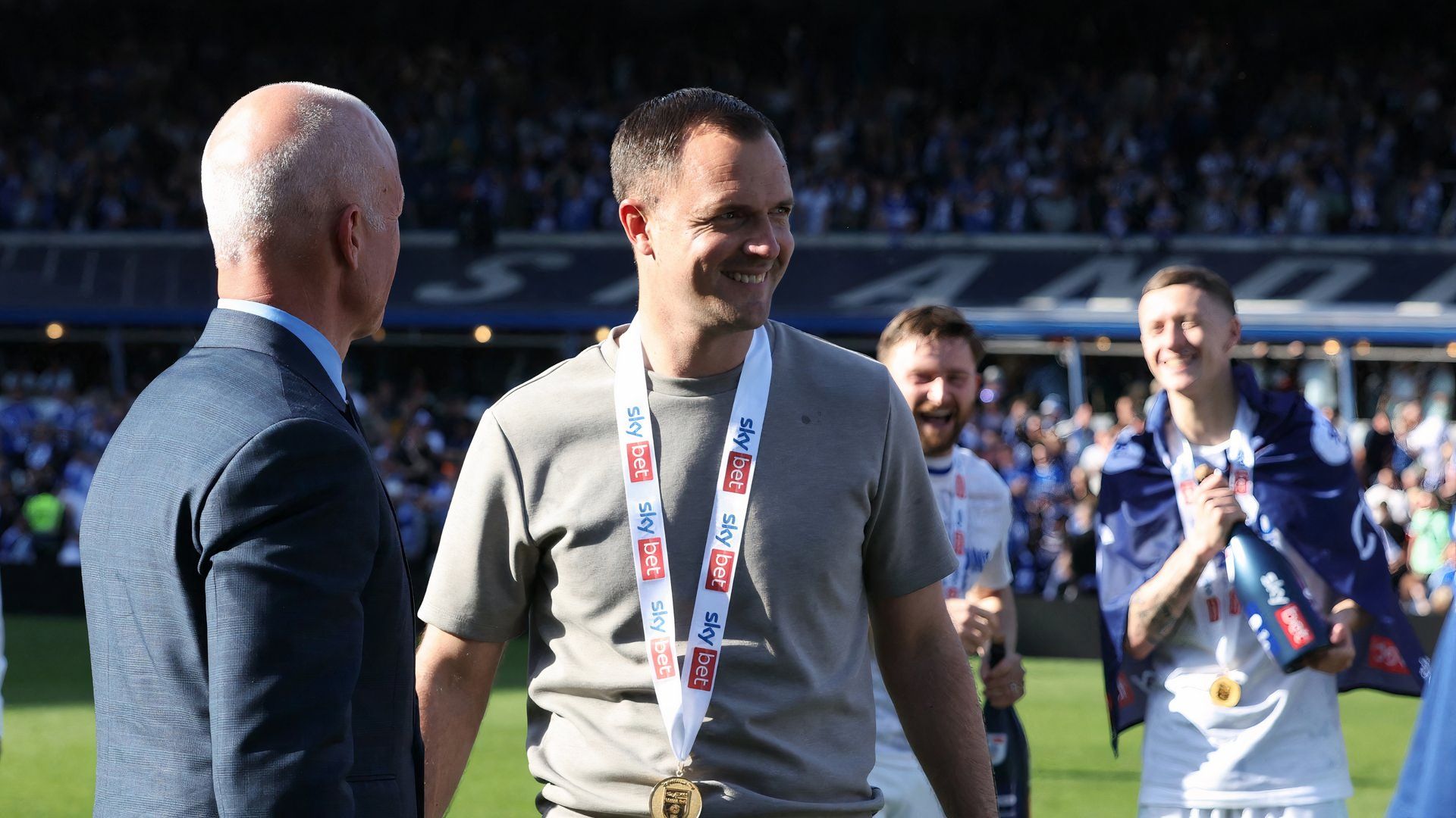 Birmingham City manager Chris Davies and co-owner Tom Wagner