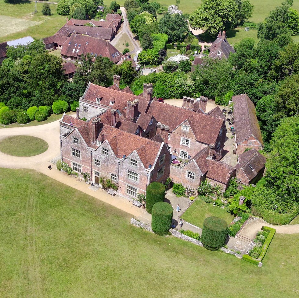chawton house hampshire jane austen from drone