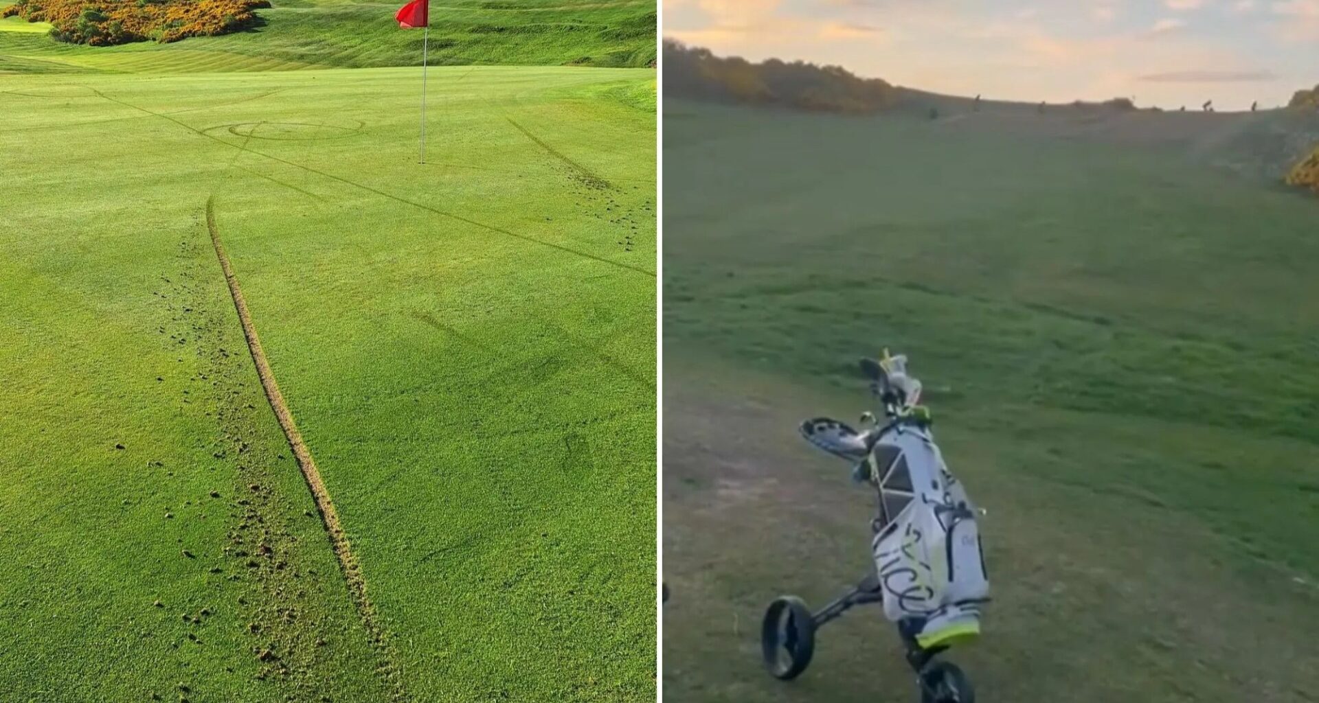 Fury as 136-year-old Scots golf course ripped up by yobs on e-bikes