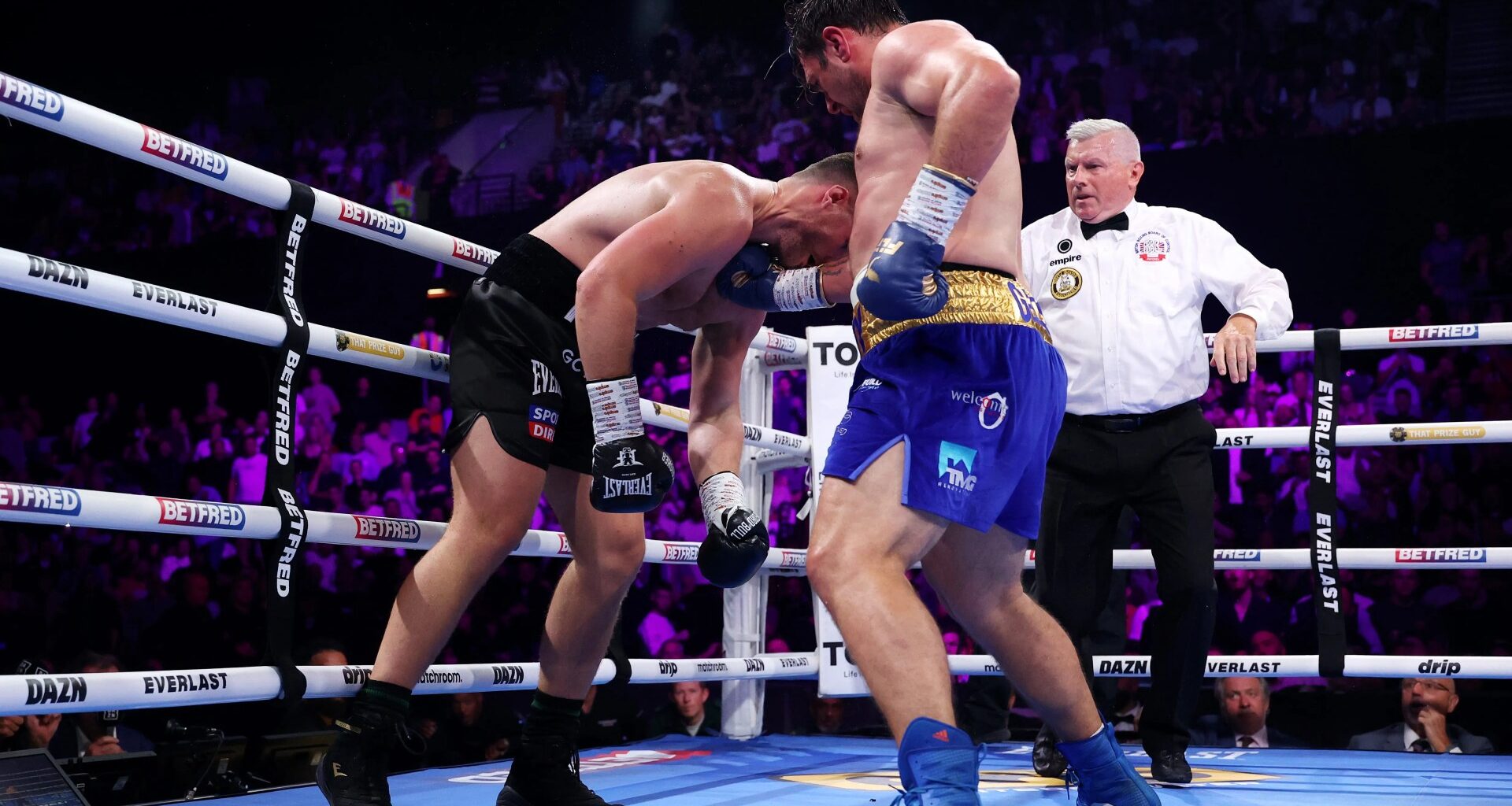 Dave Allen exacts brutal revenge on Johnny Fisher as medics rush to ring over face-plant knockout