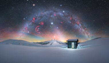 Stunning photos of Milky Way dazzle in space snap contest - including 'winter fairtyale' captured from ice hut