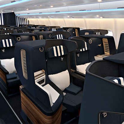 a row of seats on a plane
