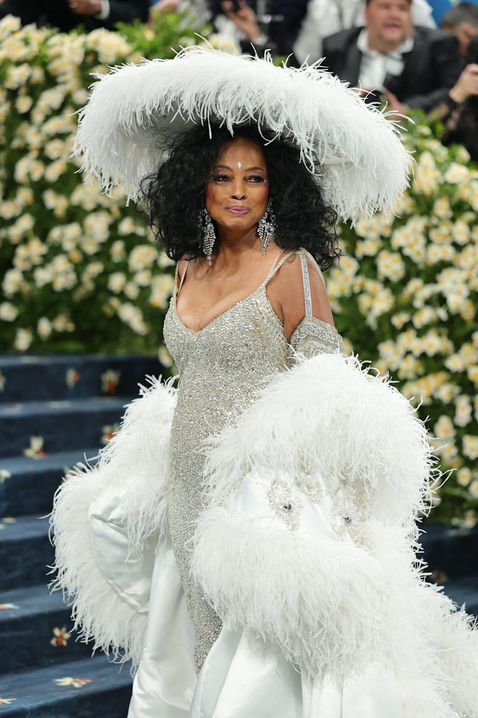 Diana Ross attends the 2025 Met Gala at the Metropolitan Museum of Art in New York City on May 5, 2025.