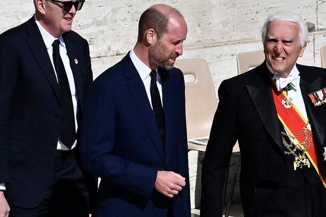 Antonio Masiello/Getty Prince William at the funeral of Pope Francis on April 26