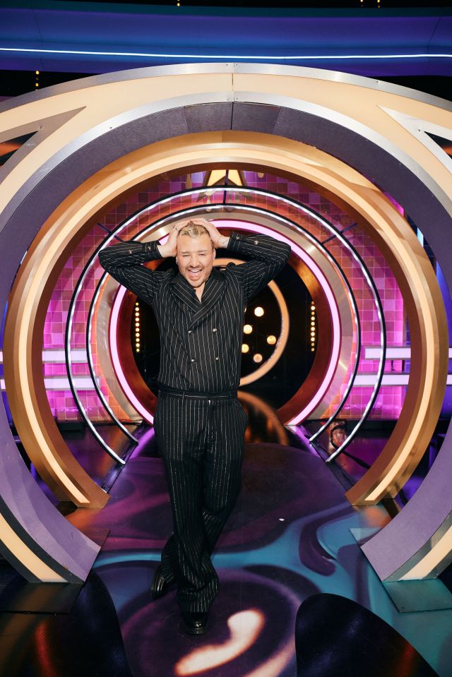 Danny Beard on the set of Celebrity Big Brother.