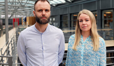 Hakon Jonsson and Gudny Anna Arnadottir scientists at deCODE genetics and authors on the paper in Nature