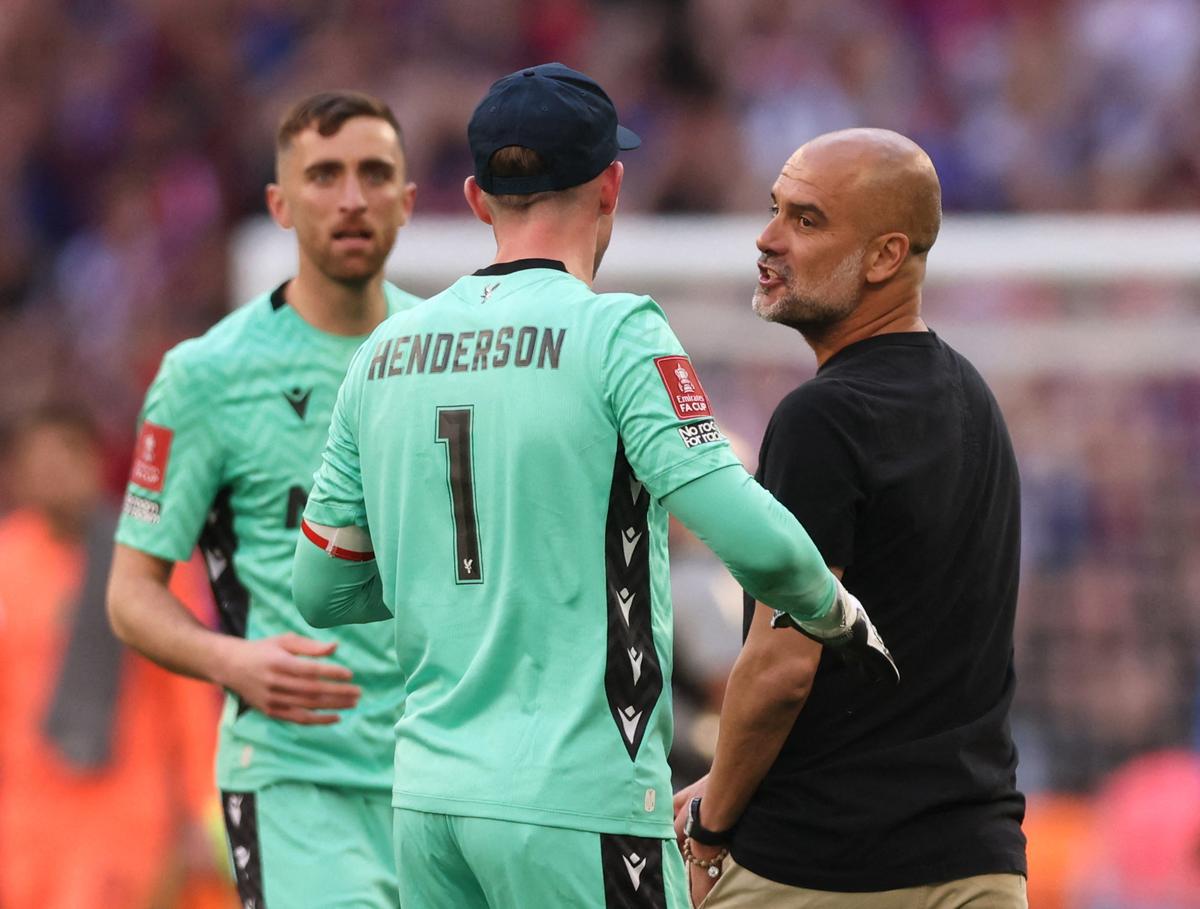 Dean Henderson reveals what he told Pep Guardiola in full-time confrontation at Wembley - London Evening Standard