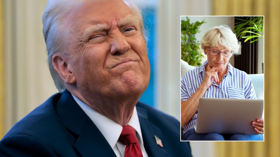 Donald Trump and older pensioner