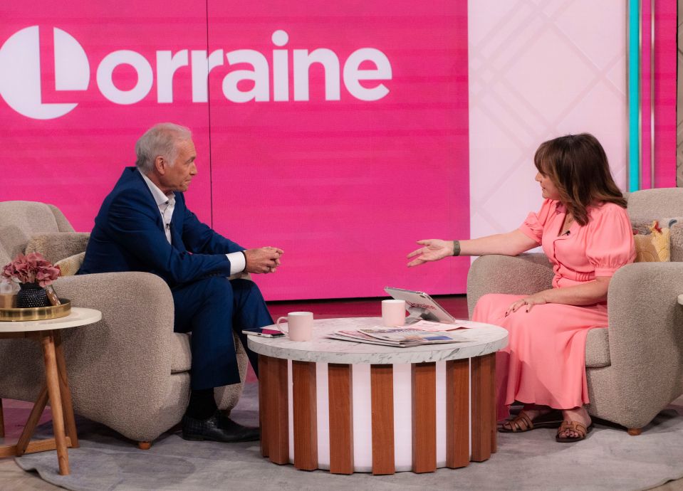 Dr. Hilary Jones and Lorraine Kelly on the "Lorraine" TV show.