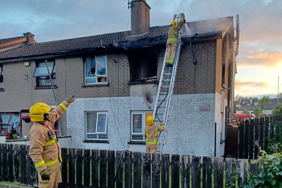 NIFRS at scene of fire in Dunclug Gardens area of Ballymena